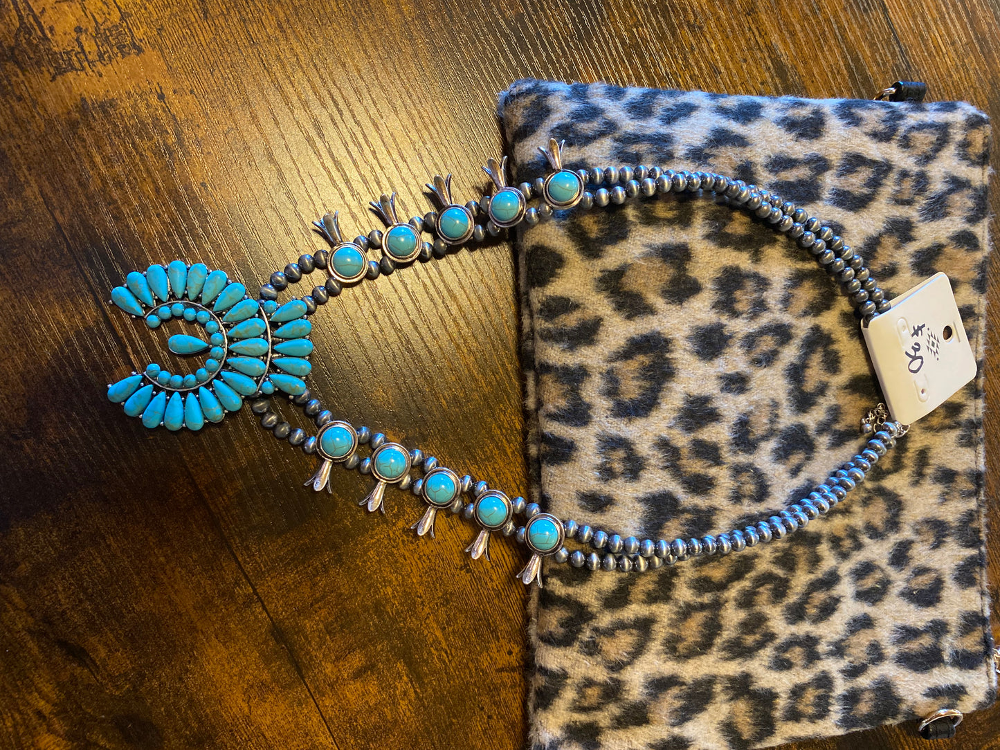 Navajo and Turquoise Squash Necklace