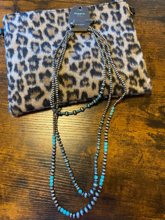 Layered Navajo & Turquoise beaded Necklace