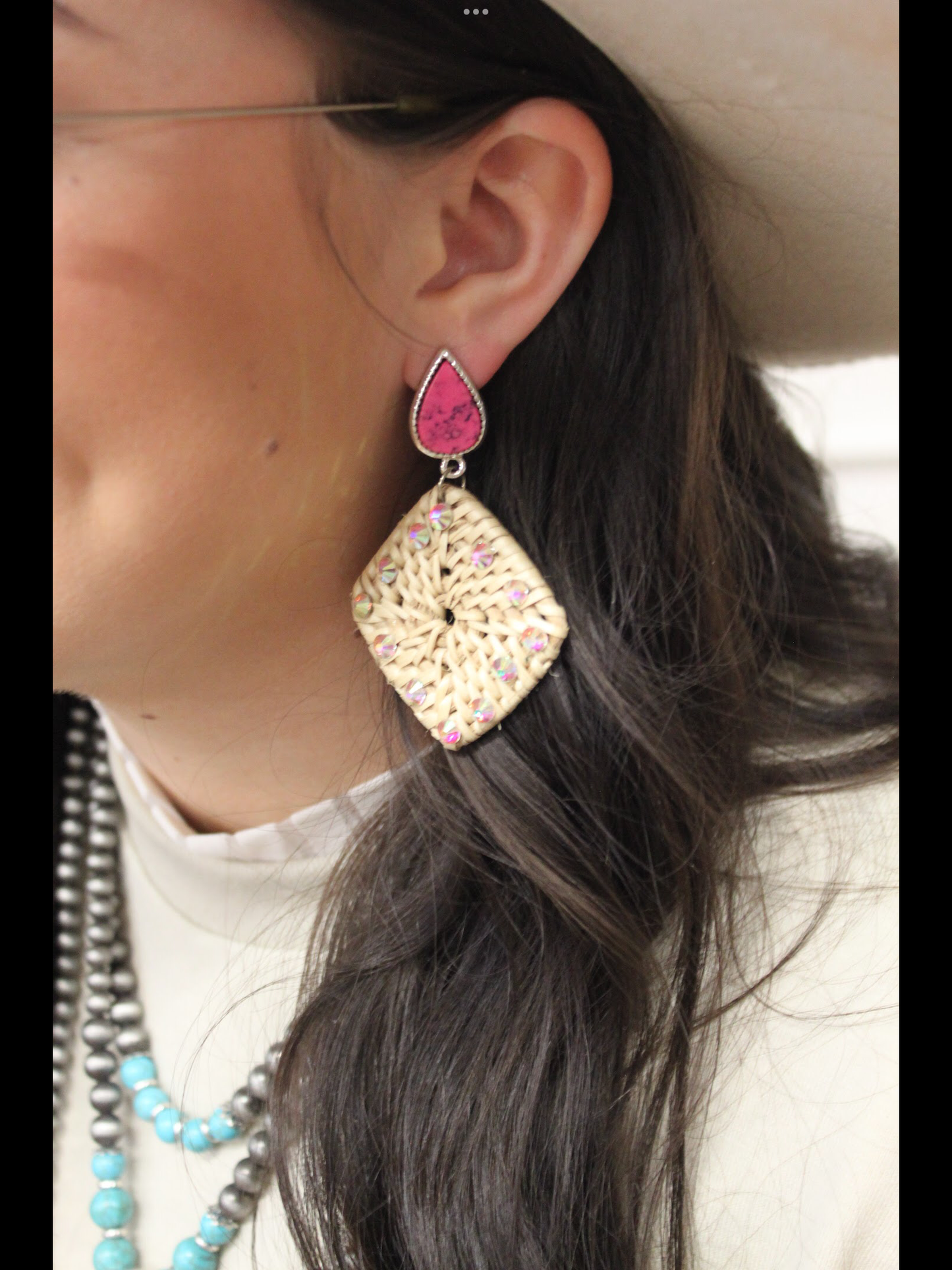 Stone Woven Earrings