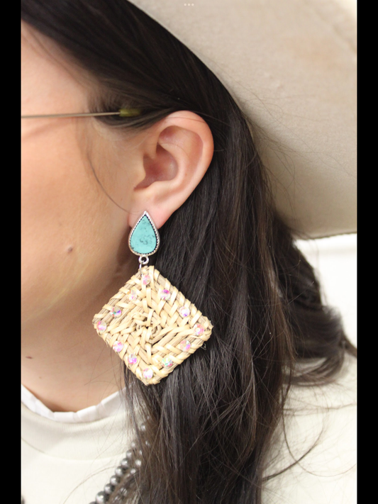 Stone Woven Earrings