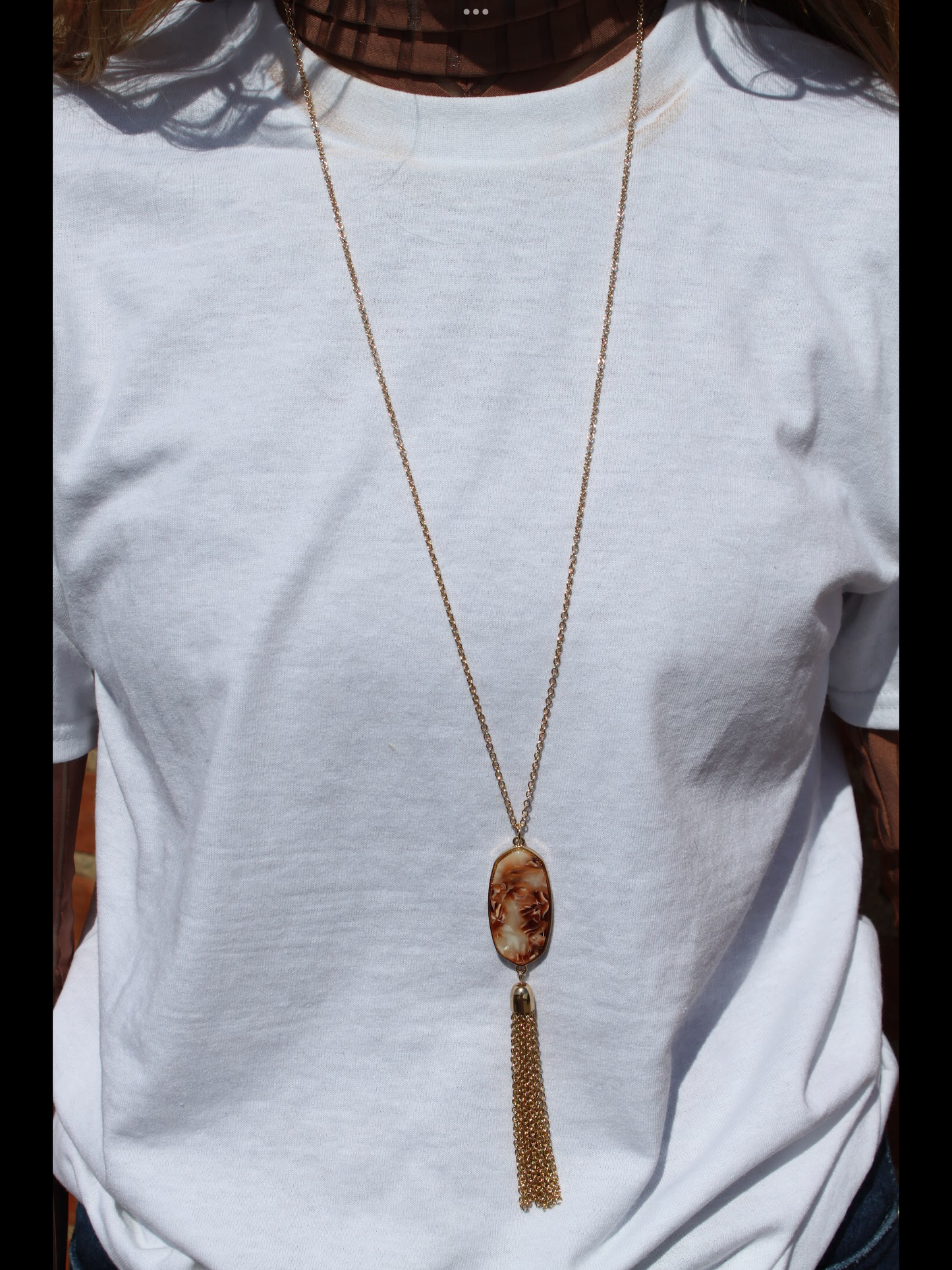 Ivory & Peach Stone Necklace